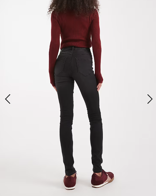 ONLY Royal high waisted skinny jeans in washed black