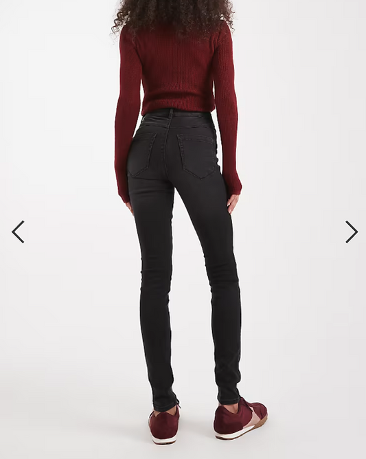 ONLY Royal high waisted skinny jeans in washed black