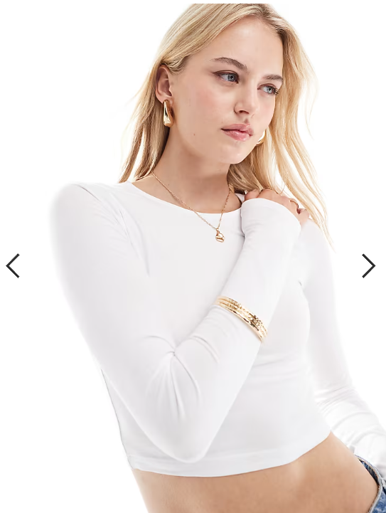 ASOS DESIGN Tall fitted crop t-shirt with long sleeve in white