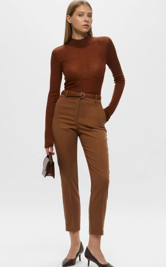 H&M - Regular Waist Slacks - Brown