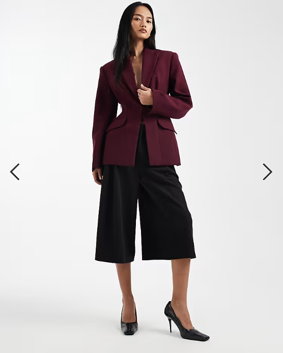 ASOS DESIGN ultimate sculpted blazer suit in plum