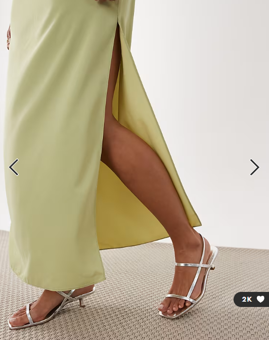 ASOS DESIGN fallen shoulder midi dress in sage