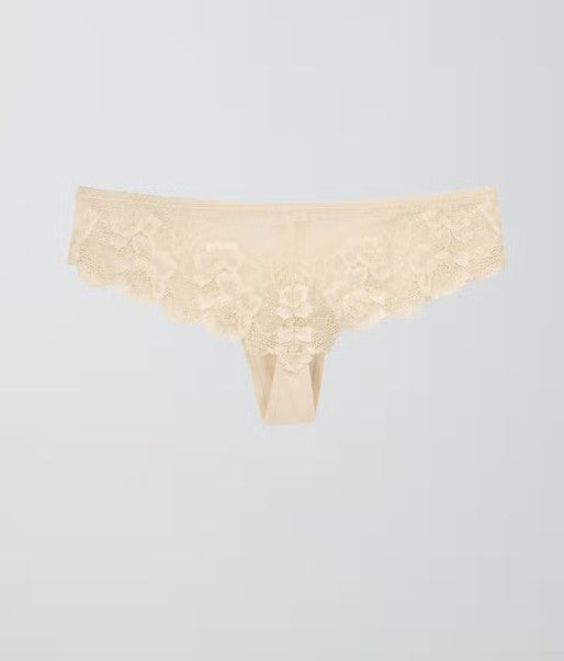 Lace string - Whitecap Gray