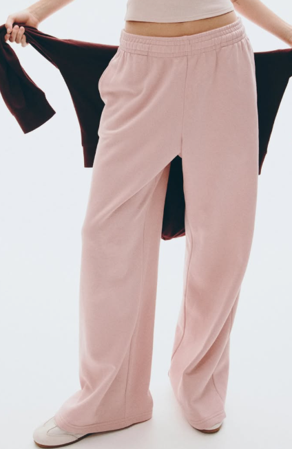 H&M - Wide Leg Joggers - Pink
