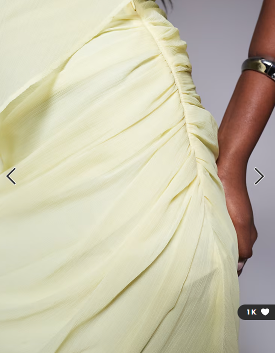ASOS DESIGN asymmetric draped one batwing sleeve maxi dress in buttermilk