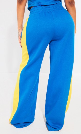 Shape Bright Blue Motorcross Contrast Sweatpants