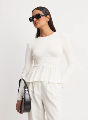 Na-kd Long sleeved top - offwhite