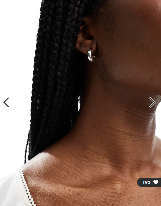 Pieces everyday hoop earrings in plated sterling silver