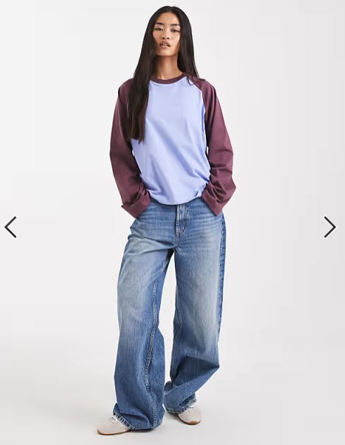 COLLUSION oversized raglan t-shirt in choc blue
