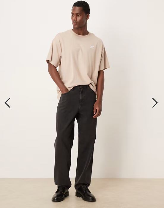 adidas Originals essential oversized t-shirt in stone.