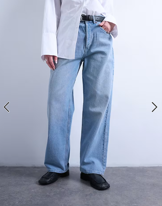 Topshop Hourglass mid rise loose fit straight jean