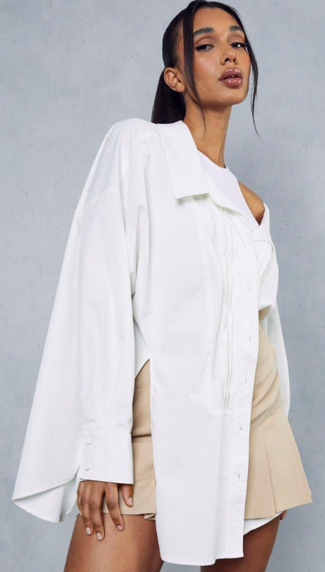 Premium Off The Shoulder Oversized Shirt