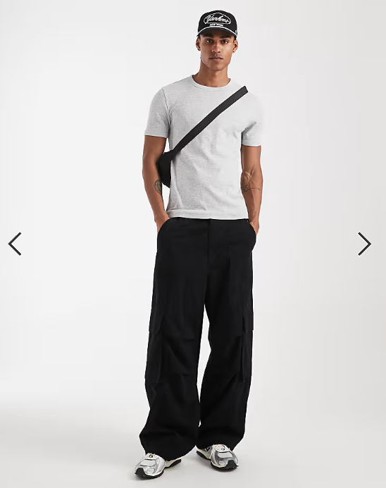 New Look muscle fit ribbed t-shirt in grey marl.