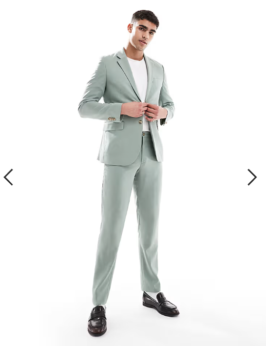 Jack & Jones super slim suit jacket in light green