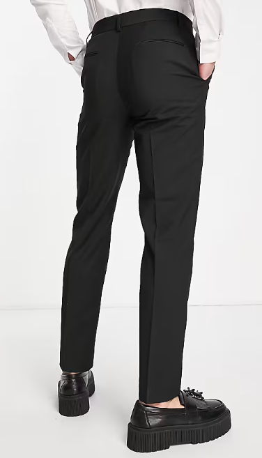 ASOS DESIGN slim suit trousers in black