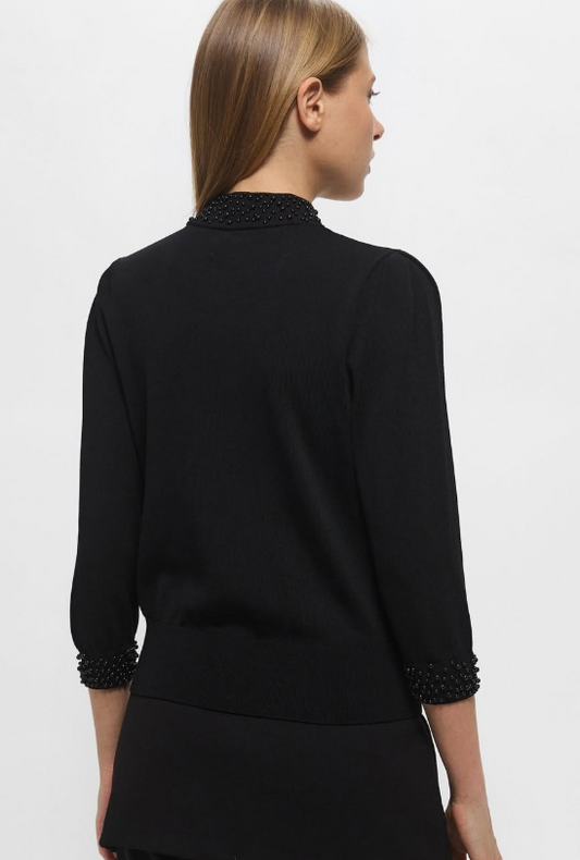 H&m - High Neck Black Pearl