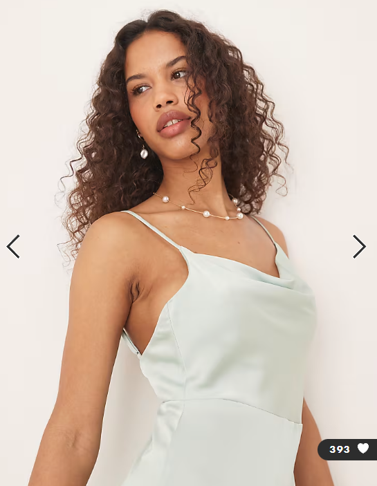 Vila satin cowl neck maxi dress in light green