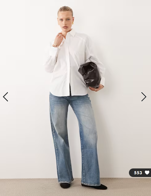 ASOS DESIGN oversized shirt in white