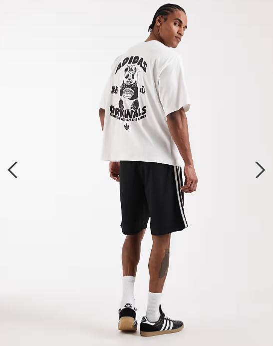 adidas Originals panda graphic t-shirt in white