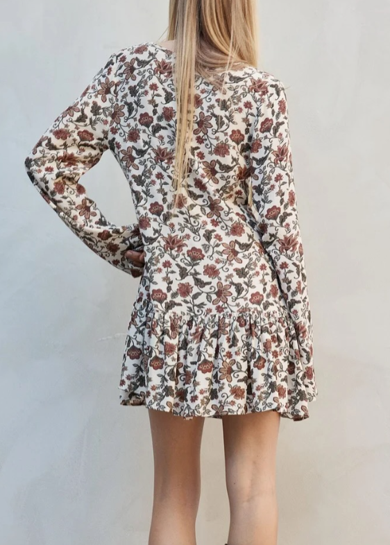 H&M - V-NECK DRESS - Old Rose