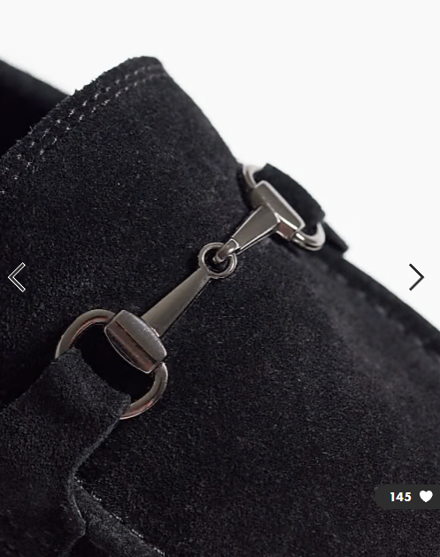 ASOS DESIGN slim loafer with snaffle in black suede