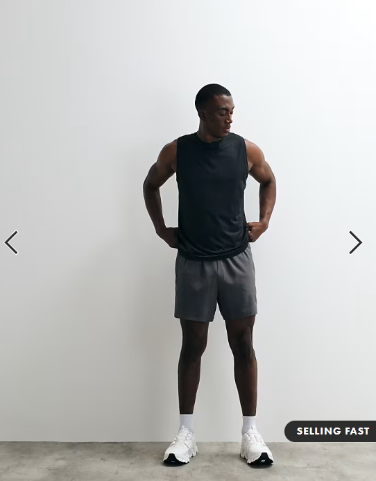 4505 Icon quick dry mesh training tank in black.