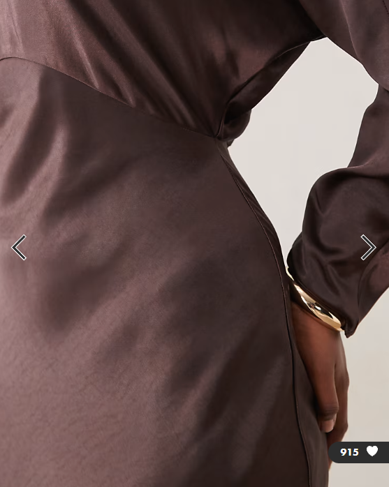 ASOS DESIGN satin batwing maxi dress in chocolate