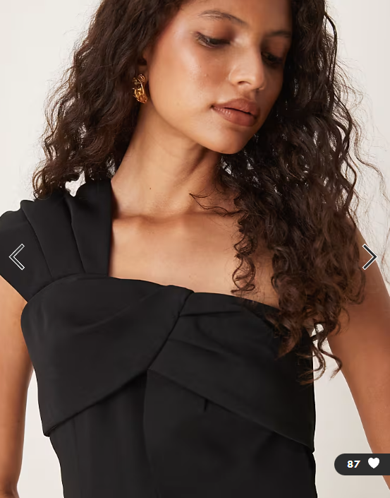 Mango one shoulder bow jumpsuit in black