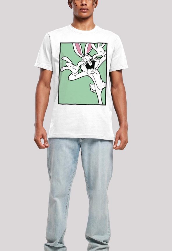 Unisex - F4NT4STIC LOONEY TUNES BUGS BUNNY FUNNY FACE - Print T-shirt - white