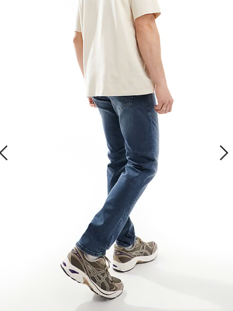 ONLY & SONS Edge straight fit carpenter jean in dark wash blue