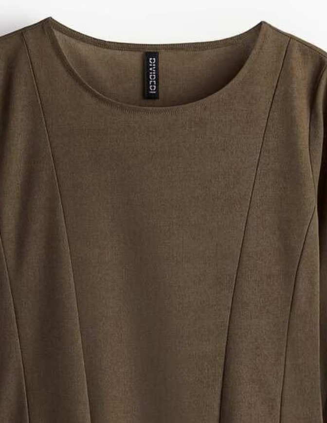 H&M-Women Round-Neck Fitted Bodysuit