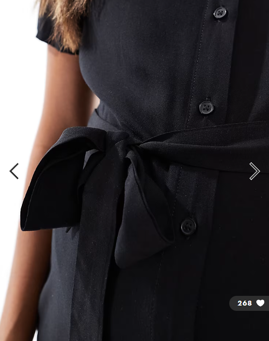 Vero Moda Maternity midi shirt dress with tie waist in black