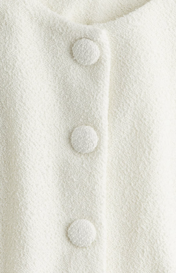 H&M - WAISTED CARDIGAN. white