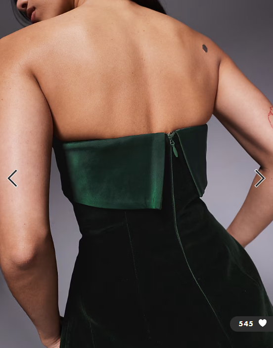 Murci exclusive satin trim velvet mini dress in emerald green