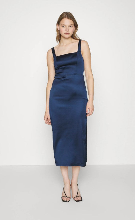 Abercrombie & Fitch NECK COLUMN MIDI DRESS - Cocktail dress / Party dress - estate blue