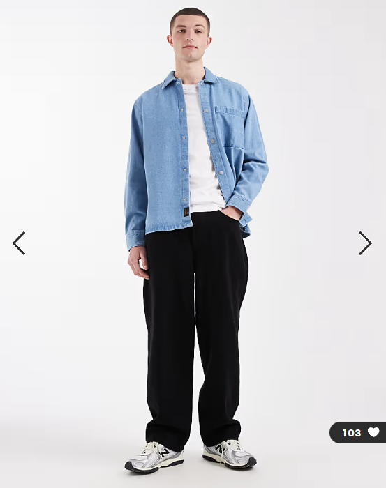 Jack & Jones denim overshirt in blue