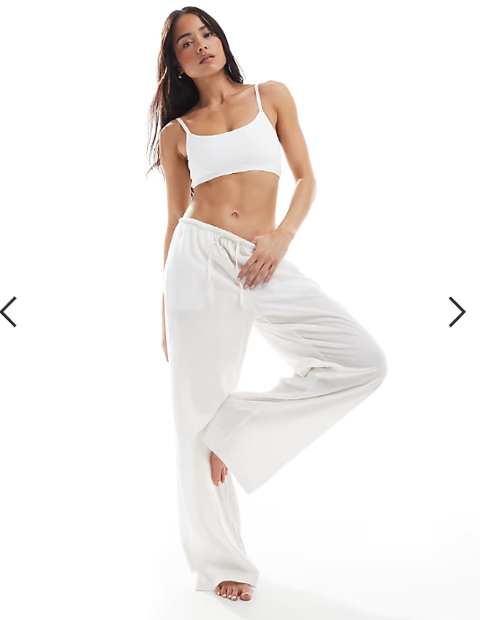 Pieces seamless bralette in white