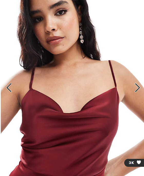 Vila satin cowl neck cami maxi dress in red