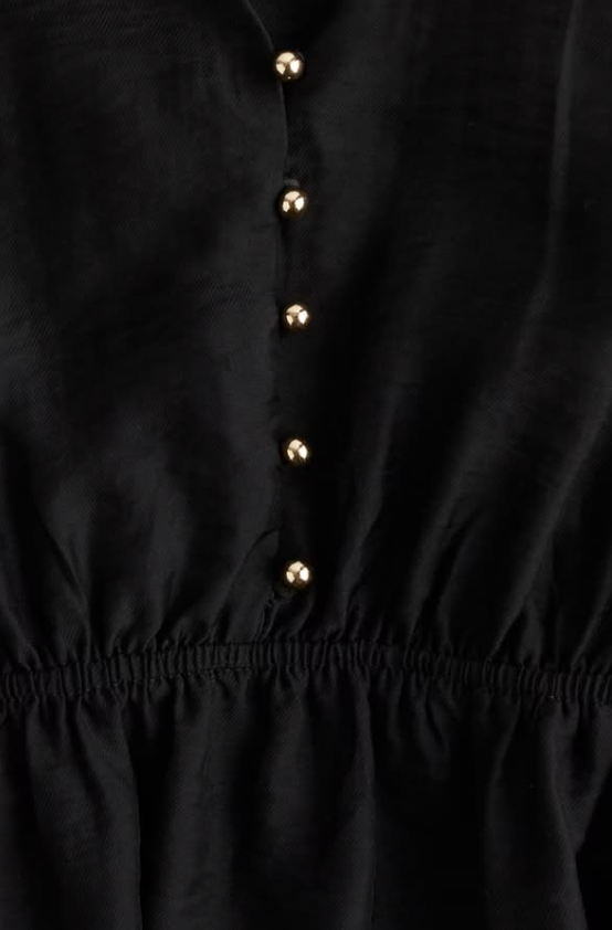 H&M - TIE-BELT DRESS- Black