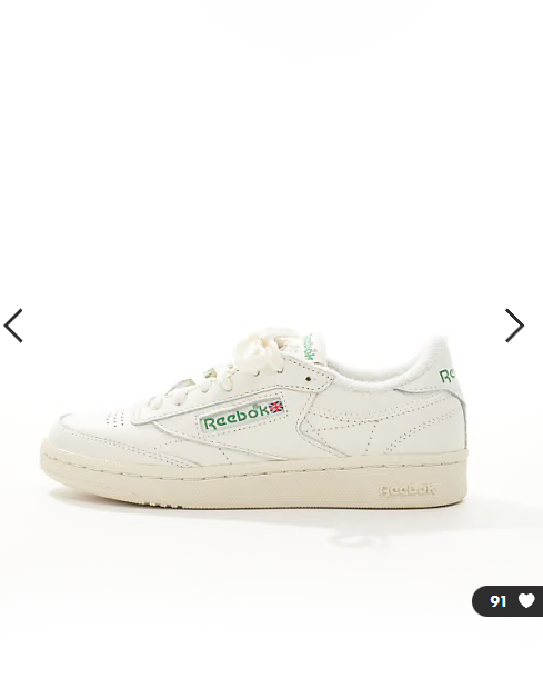 Reebok club c 85 vintage trainers in off white