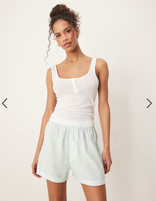 Luna boxer short in green stripe