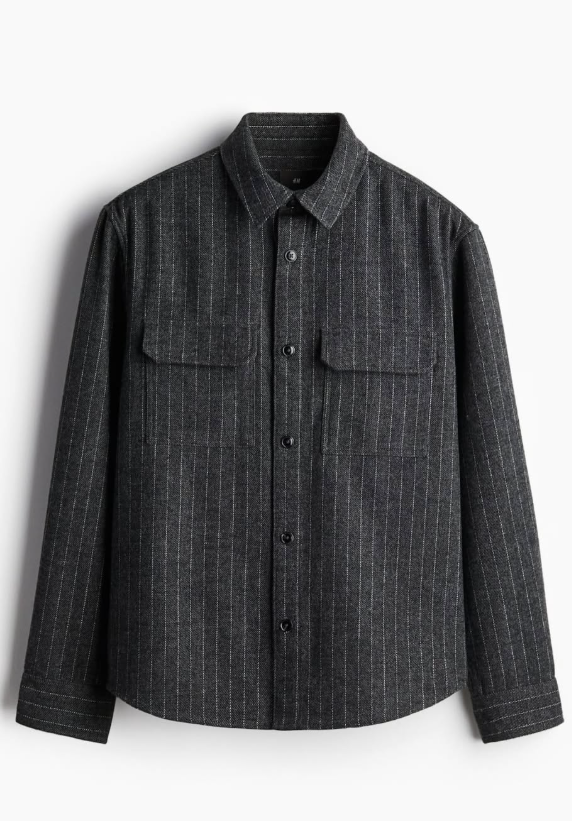 H&M-REGULAR FIT FELTED OVERSHIRT