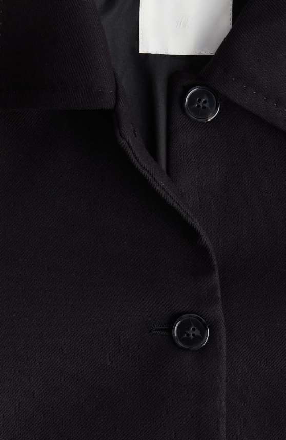 H&M - A-LINE COAT- Black