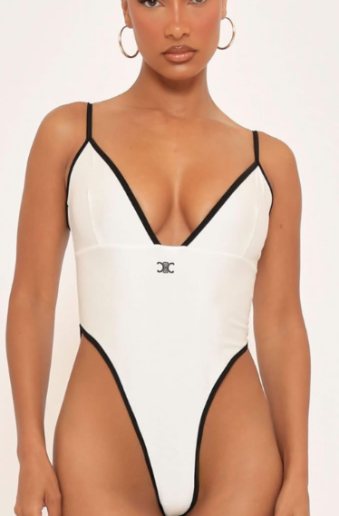 Ego - logo plunge swimsuit