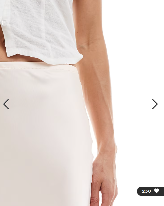 New Look satin bias midi skirt in pale pink