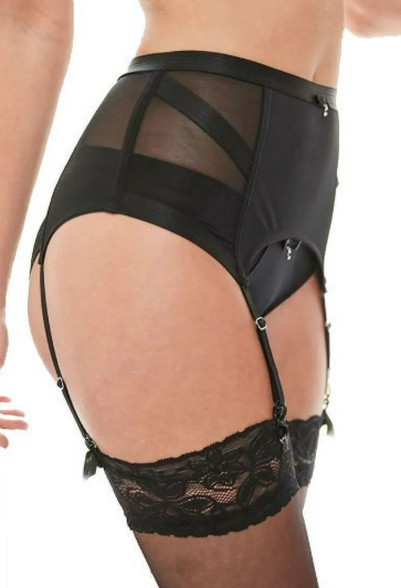 Viva Luxe Suspender - Black