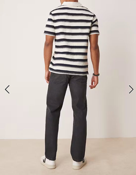 ASOS DESIGN straight leg jeans in black wash