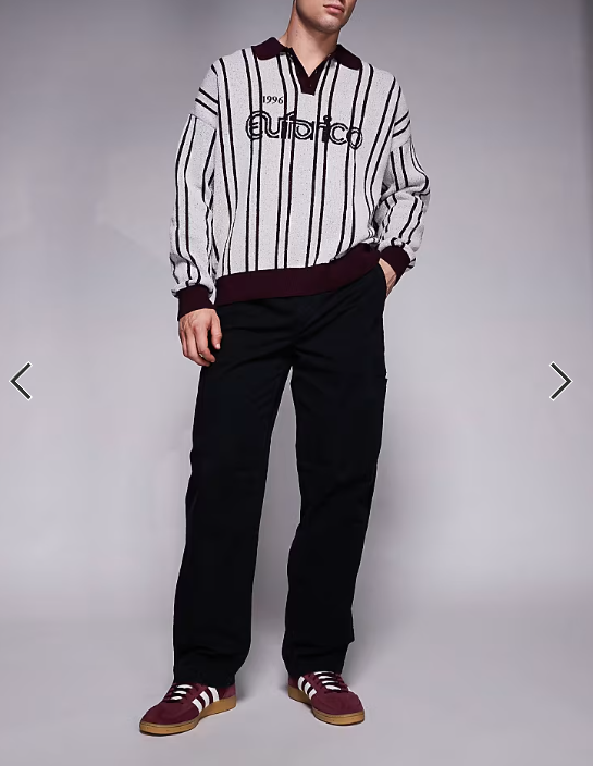 River Island loose fit pull on trousers in black
