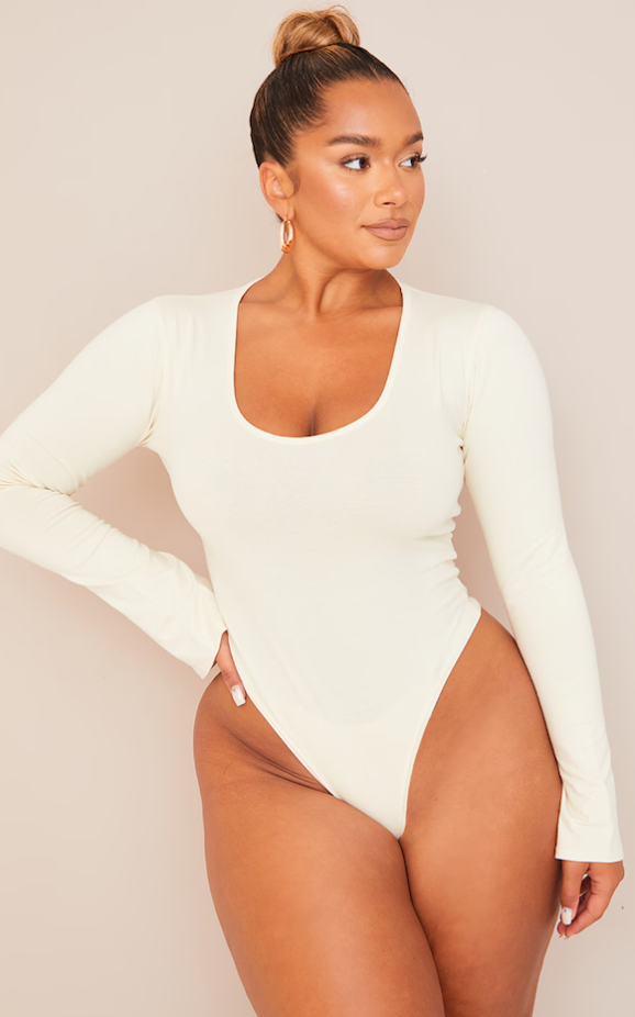 Shape Stone Cotton Scoop Neck Bodysuit