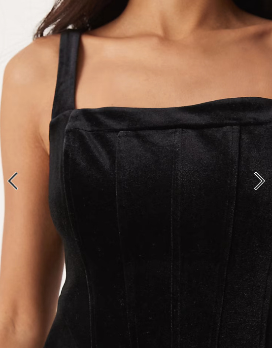 Asos - Ever New structured bubble hem mini dress in black
